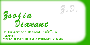 zsofia diamant business card